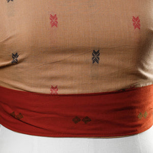Brown - Rangoli Jacquard Cotton Blouse Piece