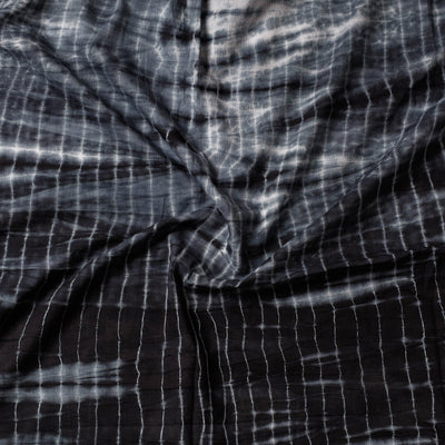 Black - Shibori Tie & Dye Cotton Precut Fabric