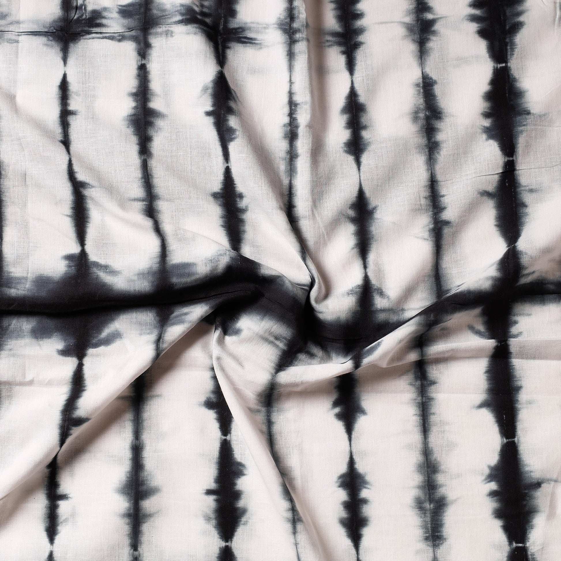 Black - Shibori Tie & Dye Cotton Precut Fabric