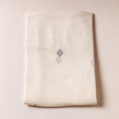 Beige - Organic Kala Cotton Handloom Buti Precut Fabric