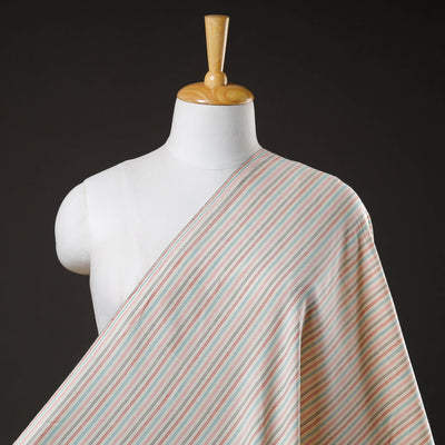 Beige - Jhiri Pure Handloom Cotton Fabric