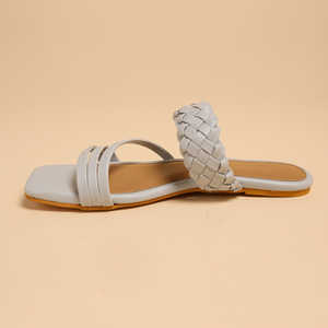 Sky Heart Open Toe Flats