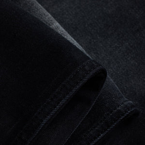 Charcoal Black Tapered Fit Jeans
