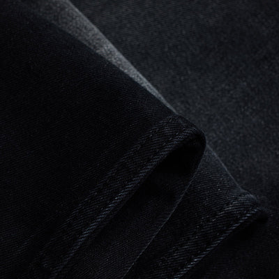 Charcoal Black Tapered Fit Jeans