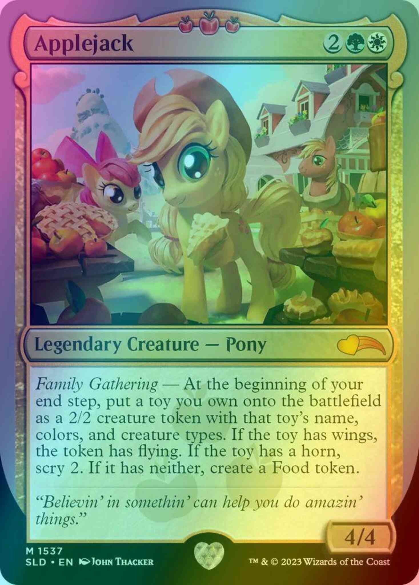 Applejack [1537] [Ponies: The Galloping 2] [Secret Lair Drop] [Foil]
