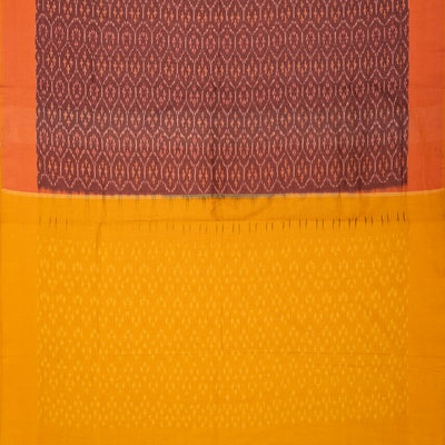 Dusty Pink Handwoven Orissa Cotton Saree With Tie & Dye Floral Motifs