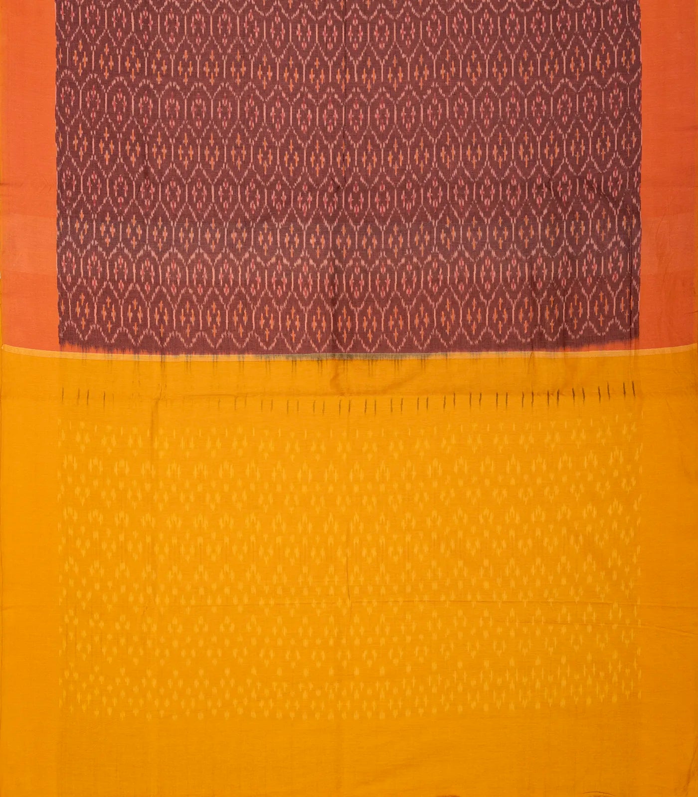 Dusty Pink Handwoven Orissa Cotton Saree With Tie & Dye Floral Motifs