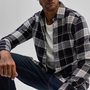 Black Checks Slim Fit Shirt