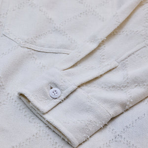 White Geometric Overshirt