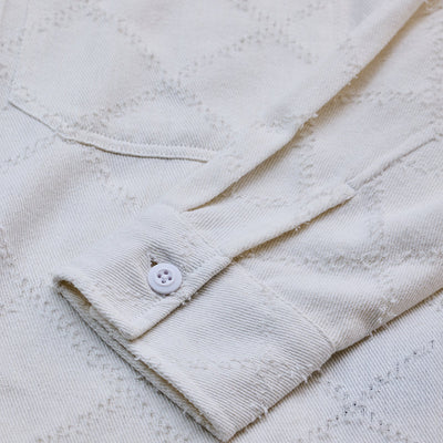 White Geometric Overshirt