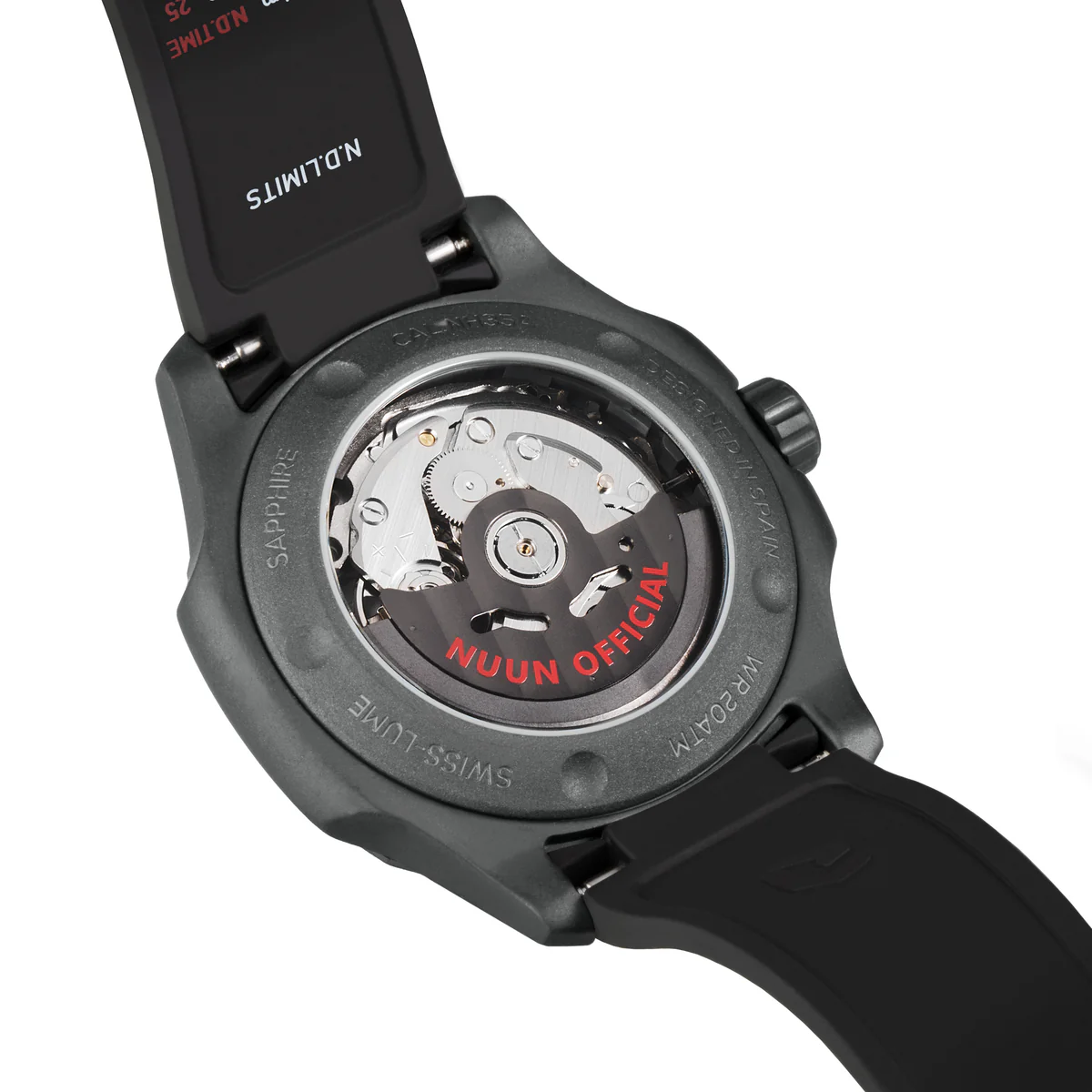 Nuun Official N200 Gunmetal v2 Index Men Automatic Watch Translucent Dial With Gunmetal 316L Sandblast Stainless Steel -  N200 Gunmetal v2