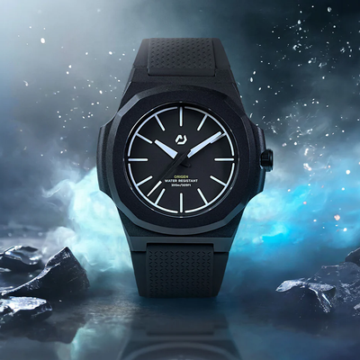 Nuun Official Origen Dawn Men Analogue Watch With Nanotech Silicon Strap White Marker - Origen Dawn