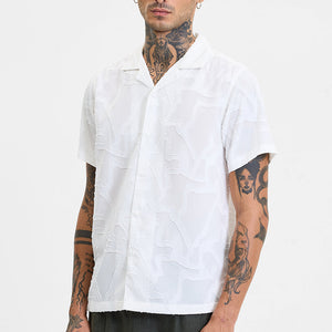 White Abstract Box Fit Shirt