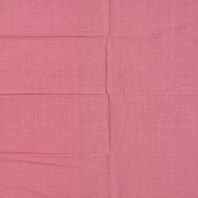 Dusty Pink Handloom Bengal Cotton Saree With Taupe Border