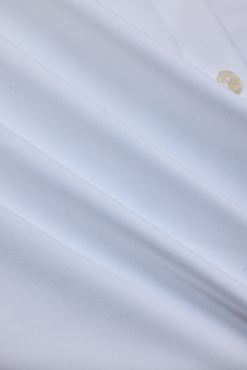 White Regular Fit Stretch Shirt