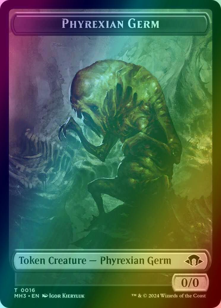 Angel Token (03) // Phyrexian Germ Token (16) [Modern Horizons 3: Tokens] [Foil]