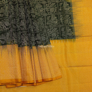 Bottle Green Pure Kanjivaram Silk Saree