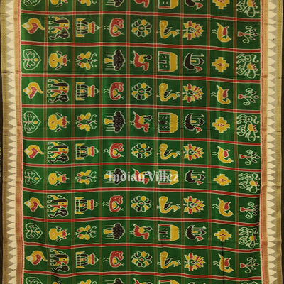 Green Nabakothi Khandua Silk Saree