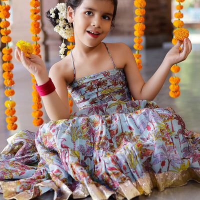 Avisa Chanderi Lehenga Set