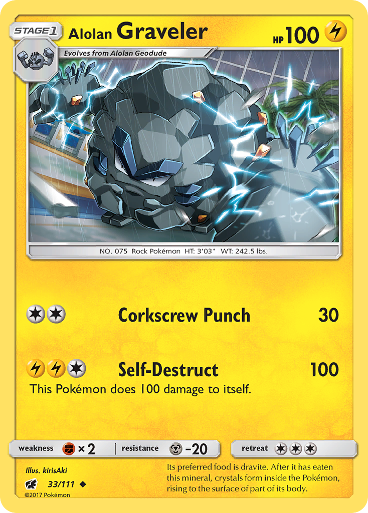 Alolan Graveler - 33/111 - Uncommon