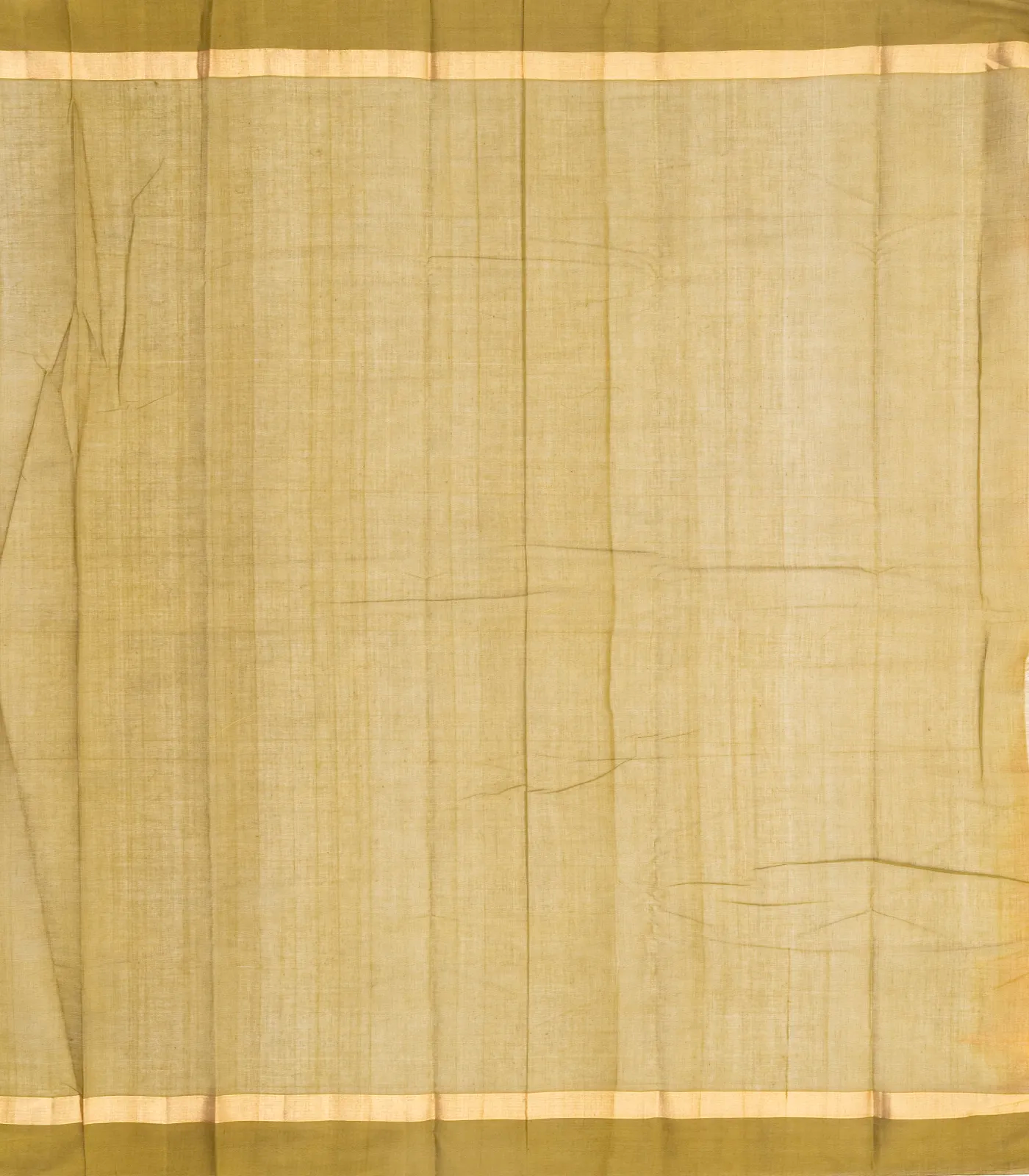 Orange Handloom Village Cotton Saree With Plus Buttas