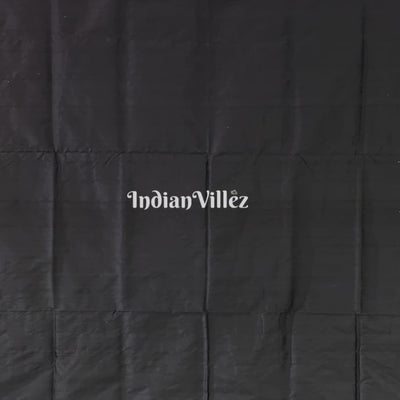 Black Red Floral Design Bomkai Silk Saree