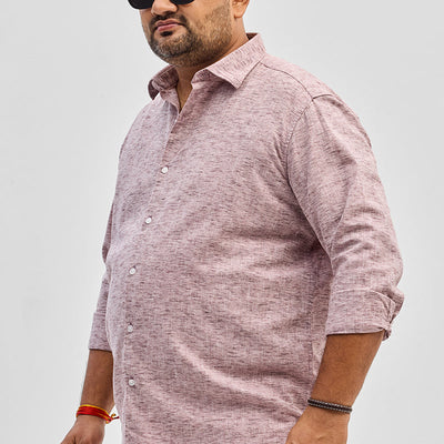 Mauve Linen Blend Shirt