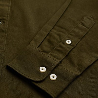 Olive Solid Twill Shirt