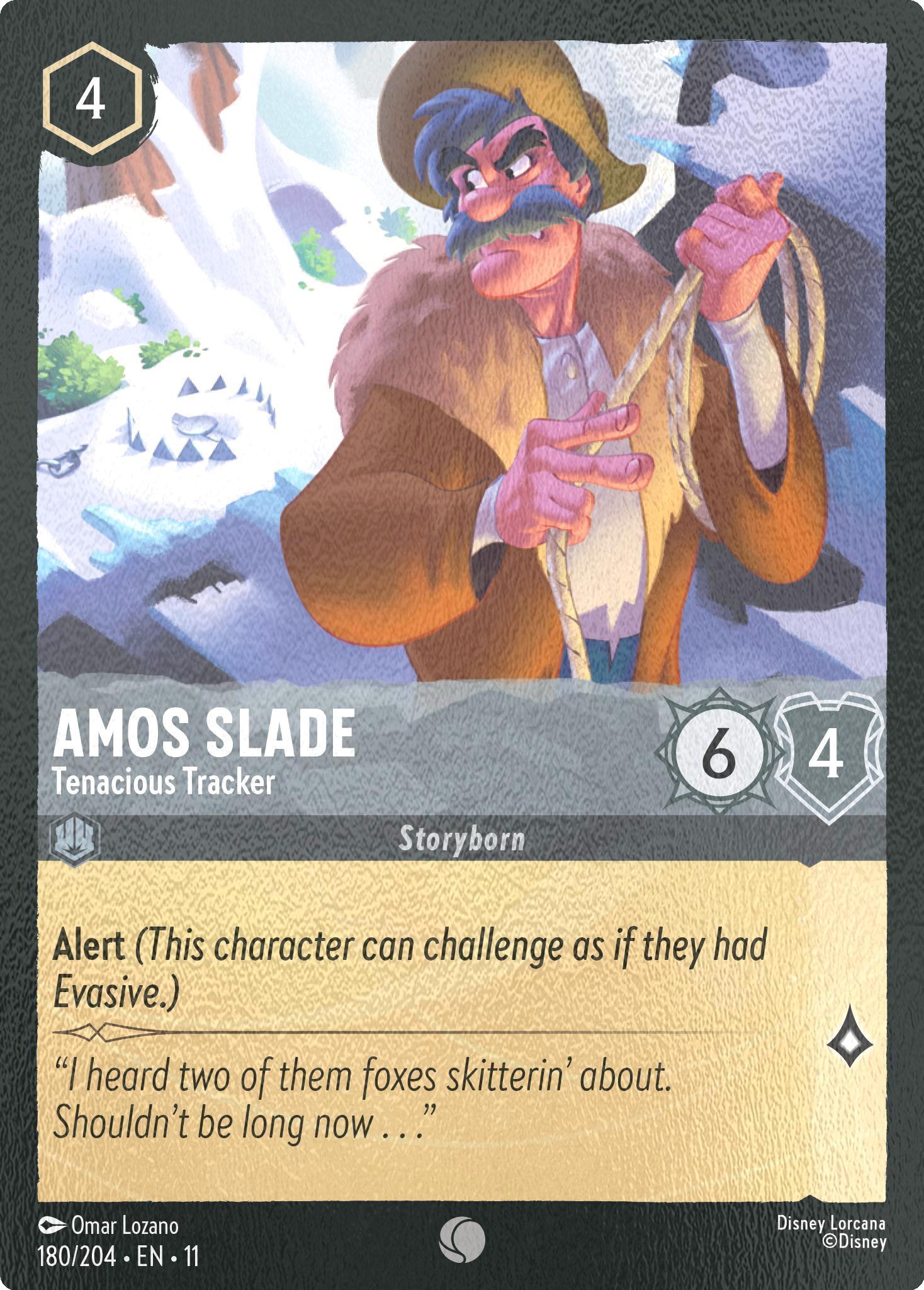Amos Slade - Tenacious Tracker - 180/204 [Winterspell] [Cold Foil]