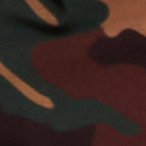 Camo Drawstring Sleeve Bolero Top