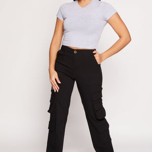 Haute Monde Straight Leg Cargo Pants