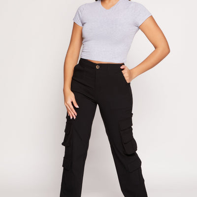 Haute Monde Straight Leg Cargo Pants
