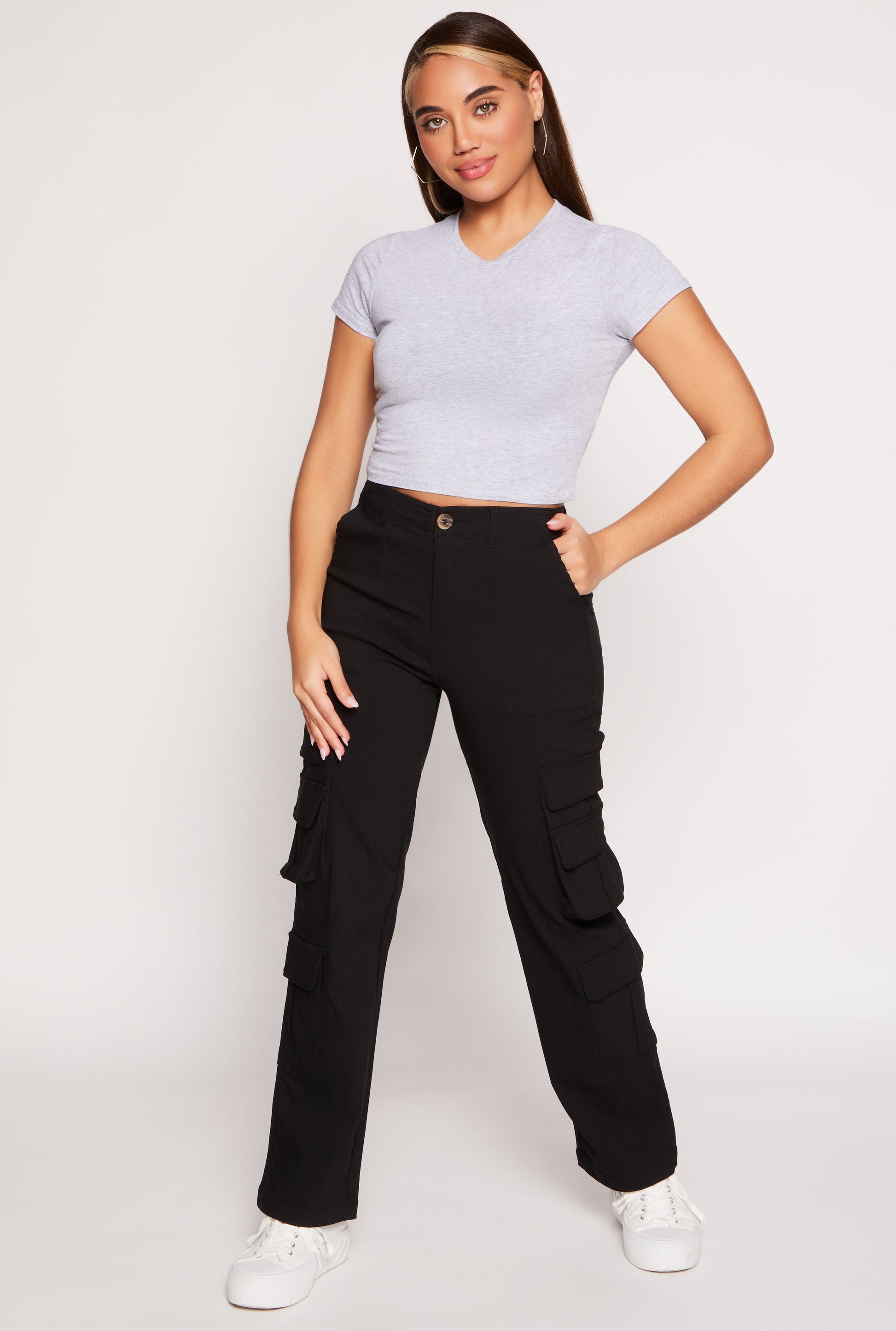 Haute Monde Straight Leg Cargo Pants