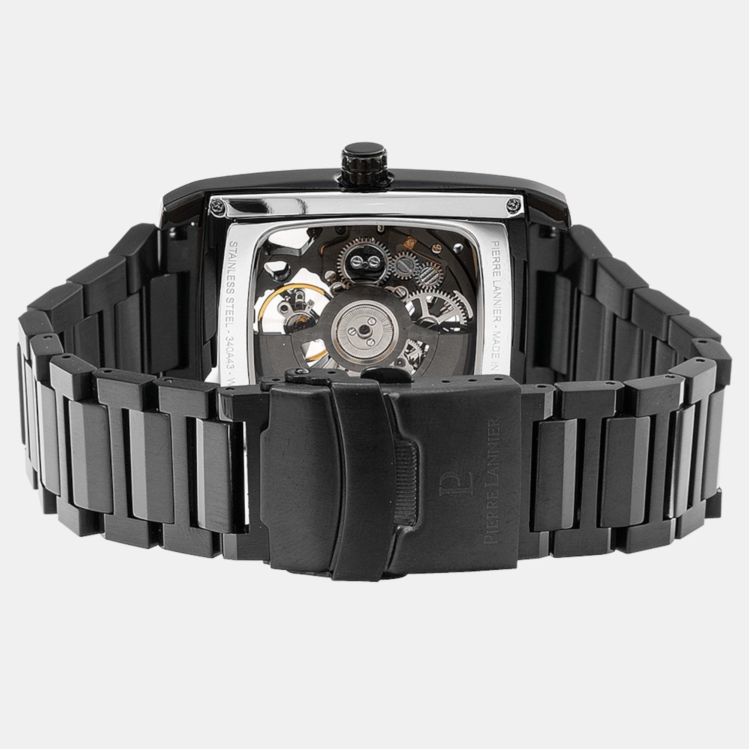 Hector Men Automatic Black Dial Analog Stainless Steel Watch 340A439