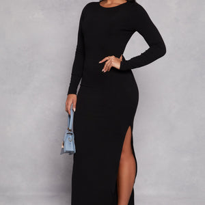 Haute Monde Side Slit Maxi Dress