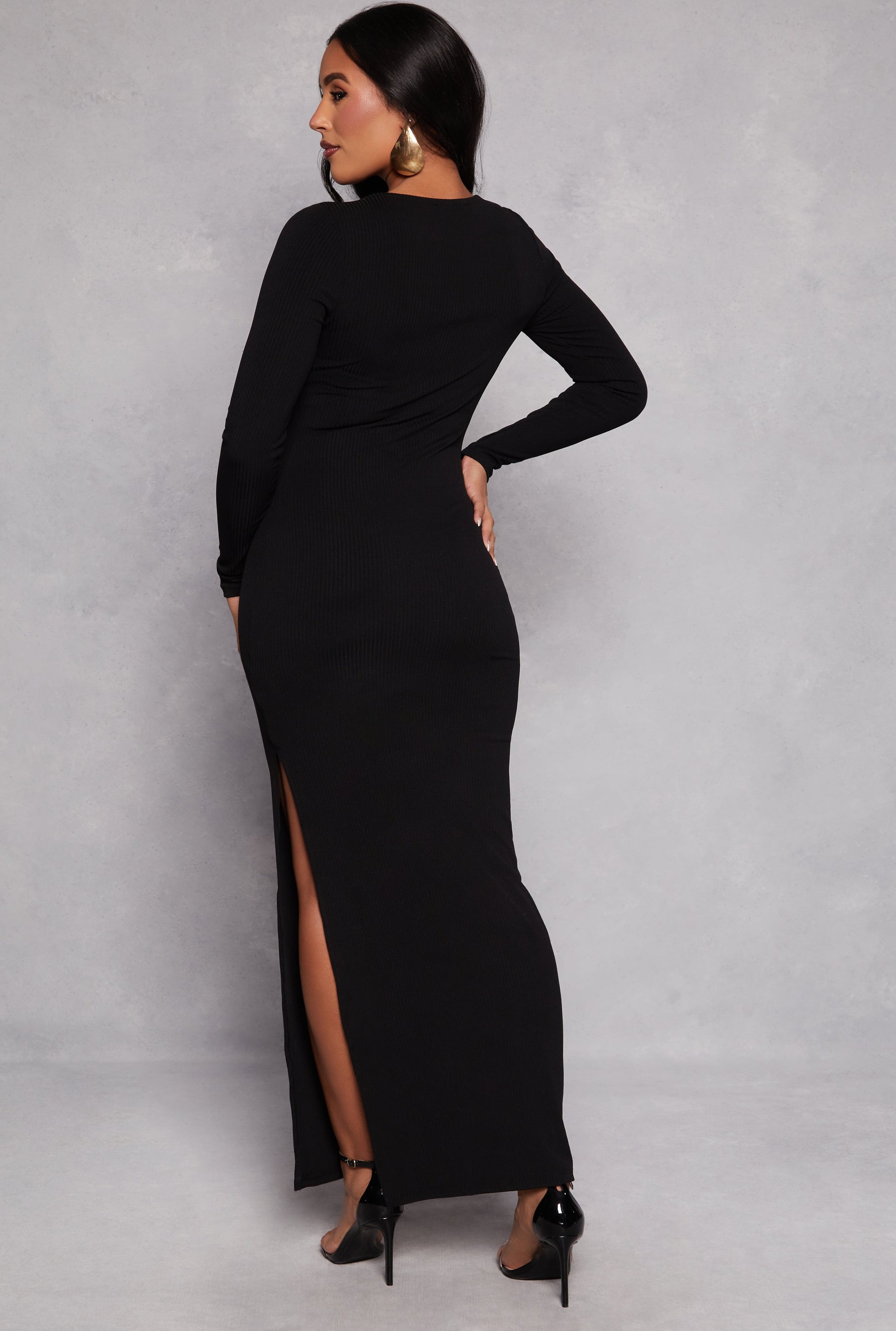 Haute Monde Side Slit Maxi Dress