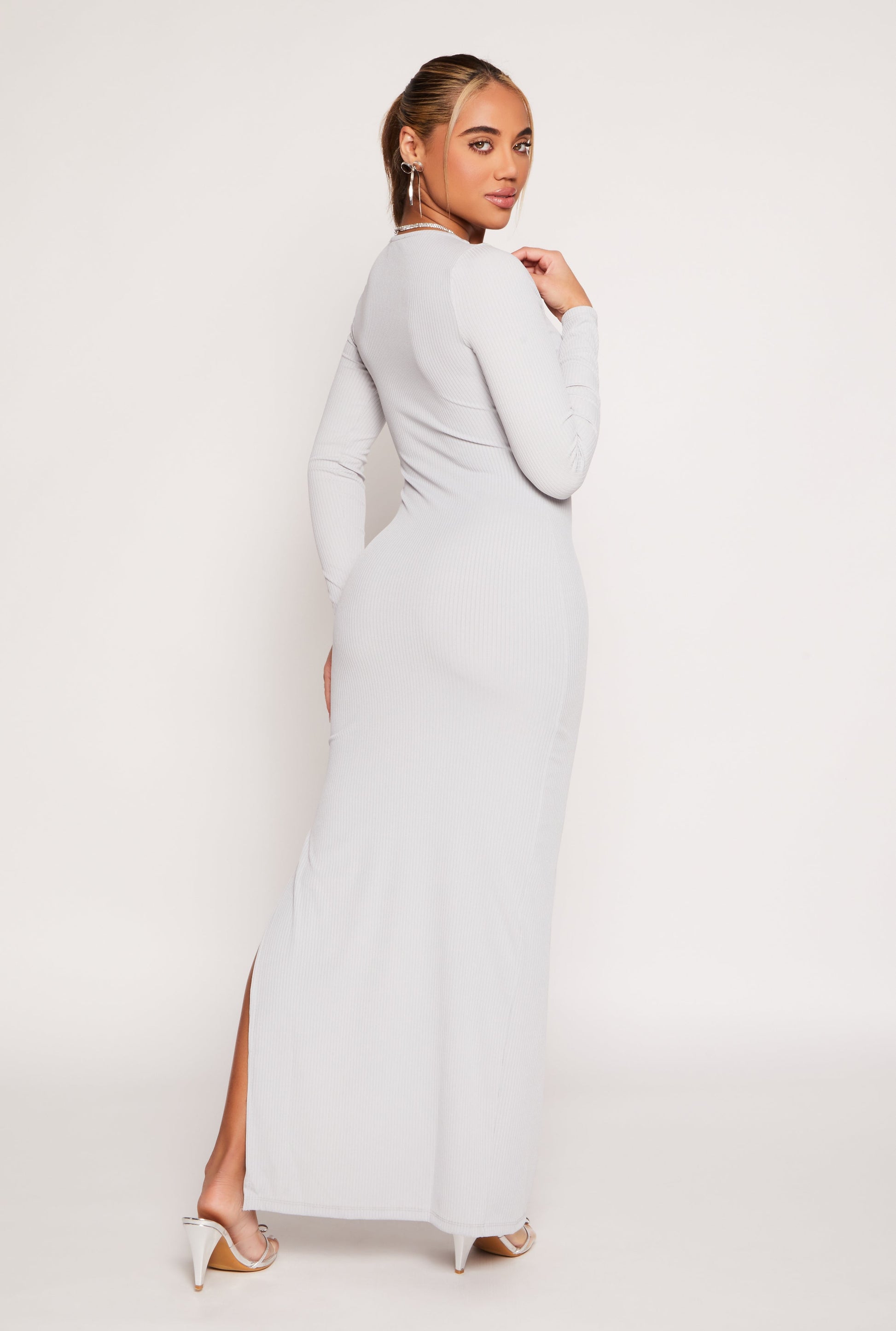 Haute Monde Side Slit Maxi Dress