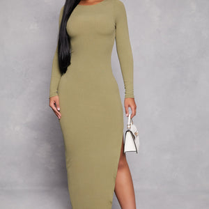 Haute Monde Side Slit Maxi Dress