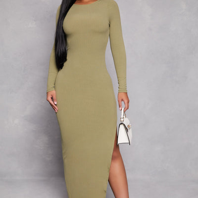 Haute Monde Side Slit Maxi Dress