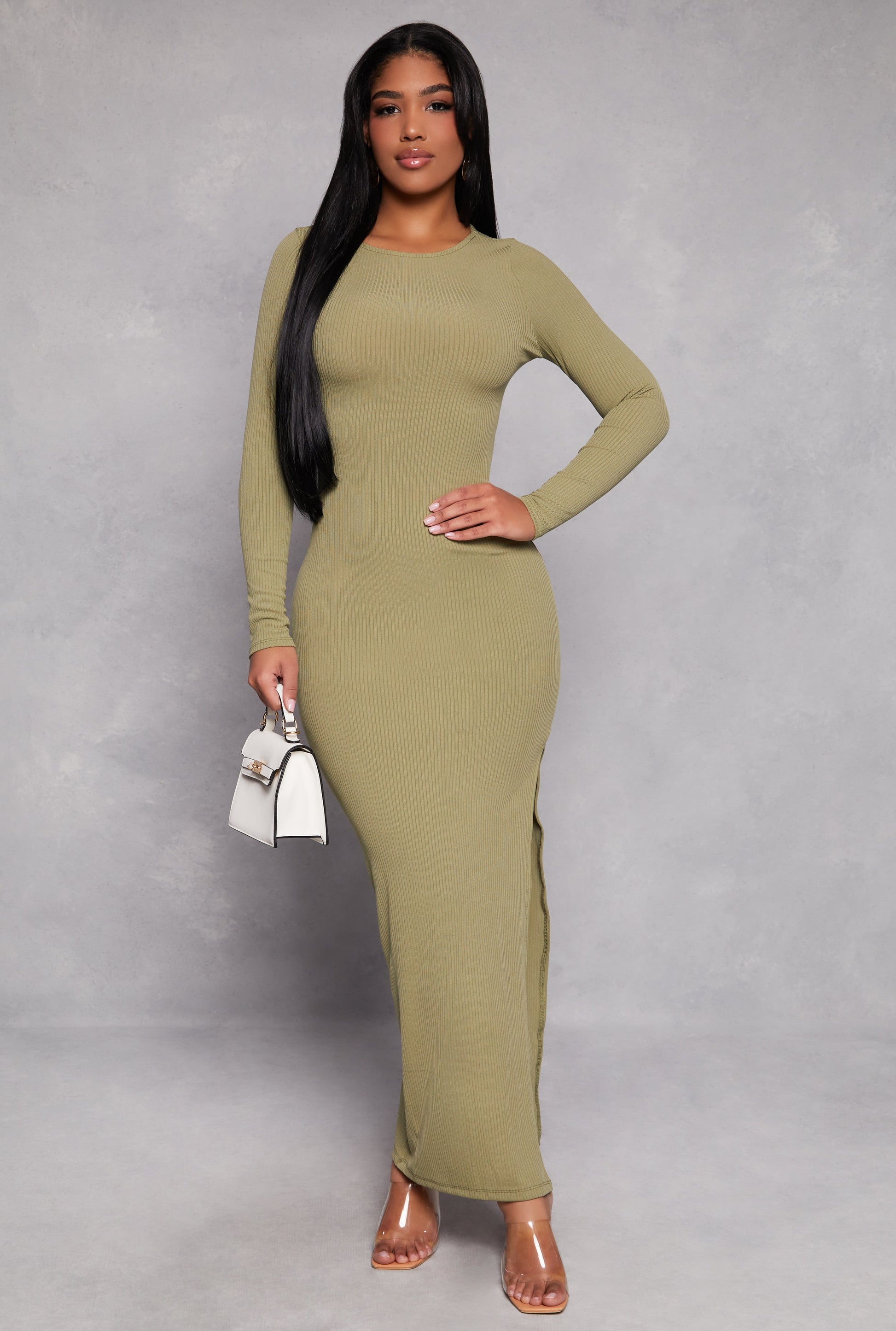 Haute Monde Side Slit Maxi Dress
