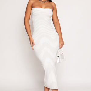 Almost Famous Lurex Abstract Print Maxi Dress