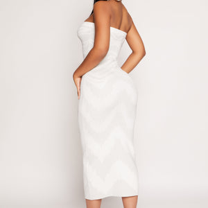 Almost Famous Lurex Abstract Print Maxi Dress