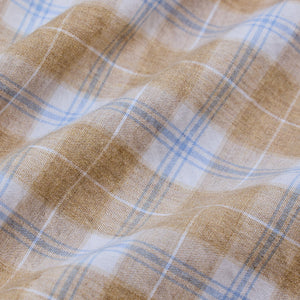 Beige Checks Slim Fit Shirt