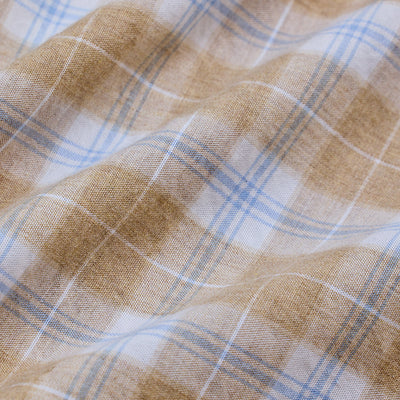 Beige Checks Slim Fit Shirt