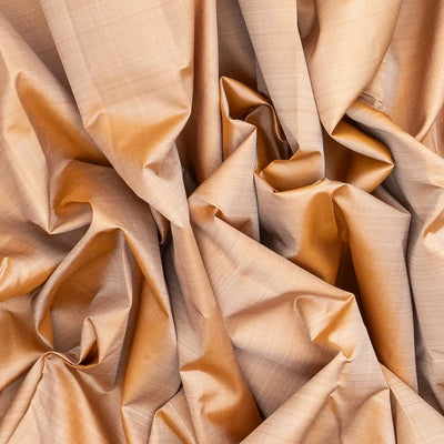 Cream Handloom Korvai Kanchipuram Silk Saree With Contrast Temple Border