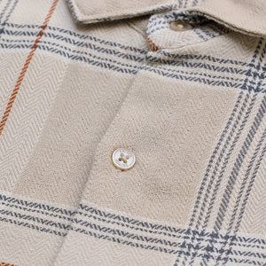 Beige Checks Slim Fit Shirt