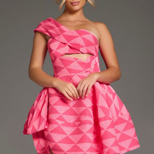 Jovani 34404 Short Mini Geometric Cocktail Dress