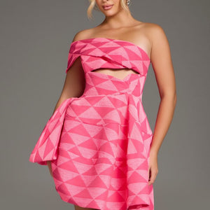 Jovani 34404 Short Mini Geometric Cocktail Dress