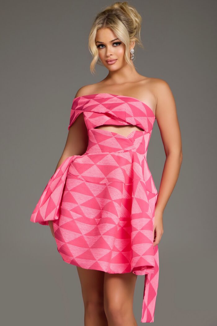 Jovani 34404 Short Mini Geometric Cocktail Dress