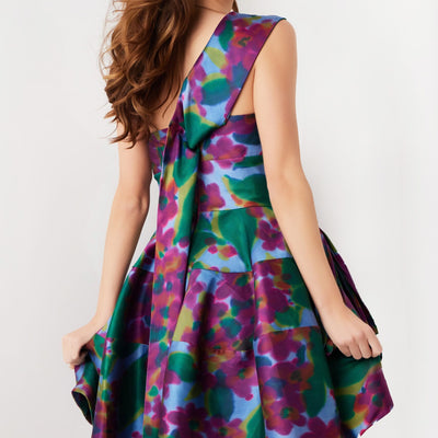 Print One Shoulder A-line Dress by Jovani 34408